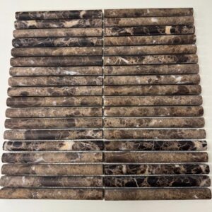 Kit Kat Marron Emperador Bull Nose Mozaïek 151x30x15mm