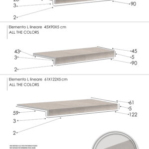 Zwembadrand Keramisch Dolomia Almond 894x450x20-60mm