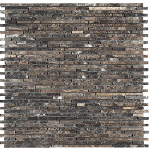 Mozaiëk Marmer Marron Emperador strips 5mm