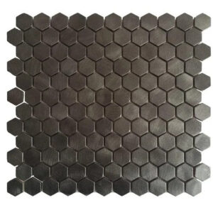 Mozaiëk  Reflections Gun Metal Hexagon 23mm