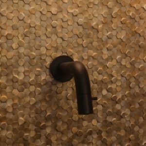 Colonial Hexagon 10mm Copper 3D op matje 300x300x4-8mm